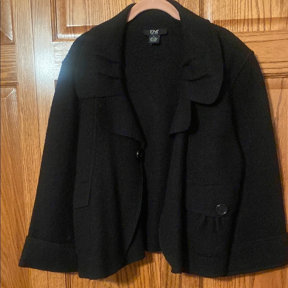 Black lightweight wool jacket